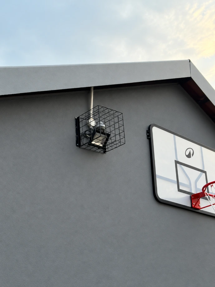 SecuriCage 450x450x450 Protecting LED Floodlight