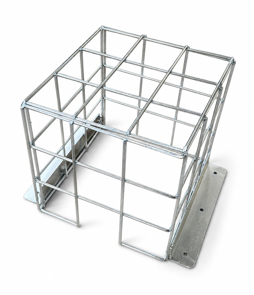 [CAGE-MB-GB-3X150150150-50] Equipment Security Cage - 150x150x150mm (50x50x3mm Mesh) Galvanised Zinc Blue